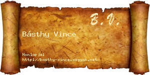 Básthy Vince névjegykártya